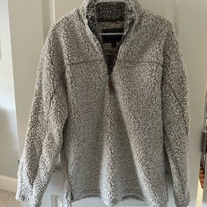 The Original Frosty Tipped Pile 1/2 Zip Pullover in Putty by True Grit